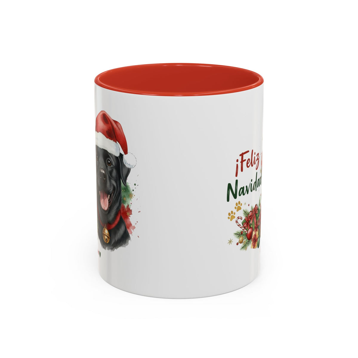 Taza Navideña Labrador Negro | ¡Feliz Navidad!