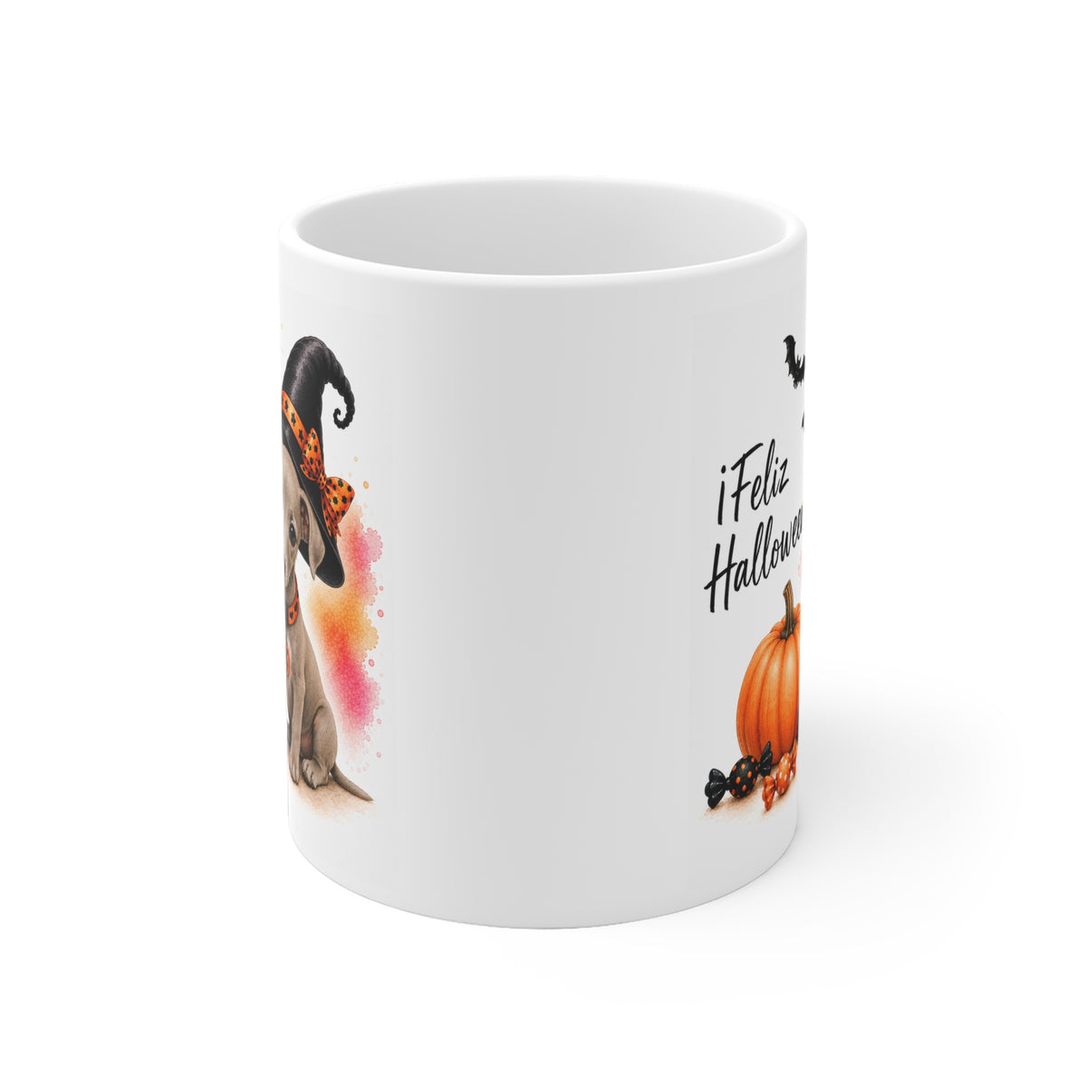 Taza cerámica Whippet 325 ml edición Halloween vista lateral Kiranoa