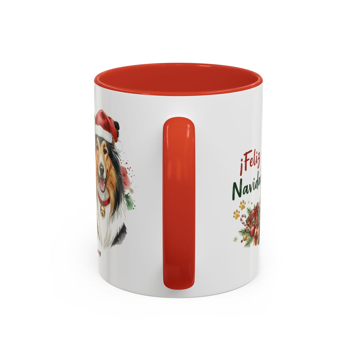 Taza Navideña Rough Collie | ¡Feliz Navidad!