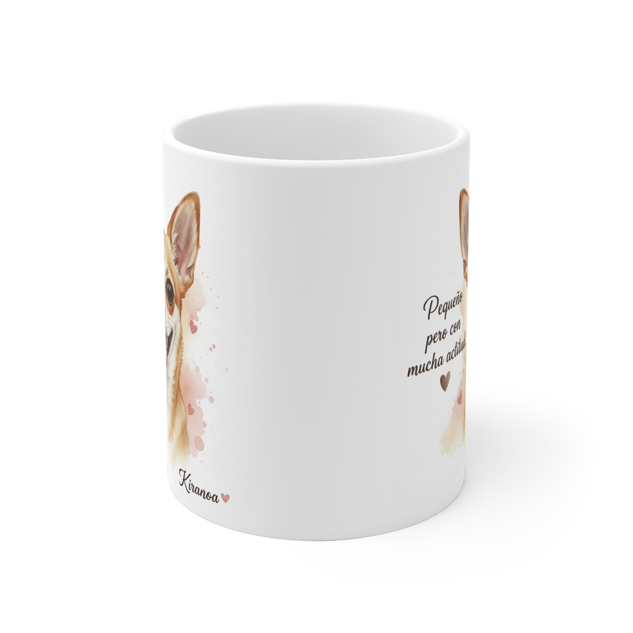 Taza Chihuahua vista lateral — cerámica 325 ml — Kiranoa