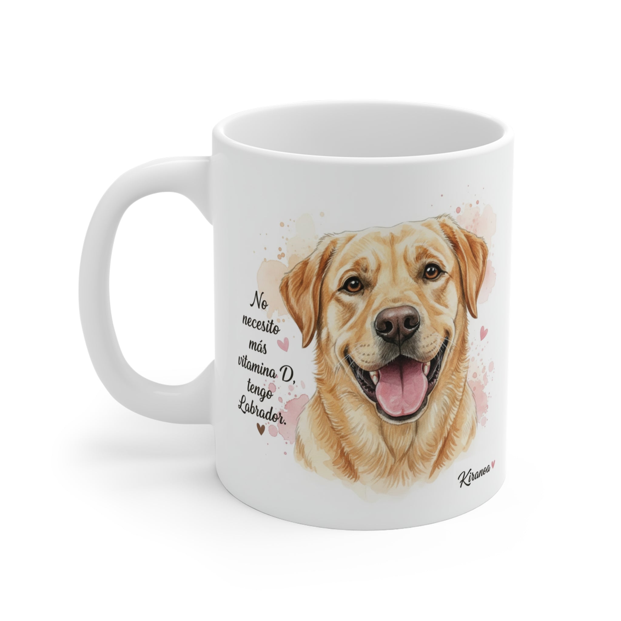 Taza cerámica Labrador con diseño impreso en ambas caras – vista trasera