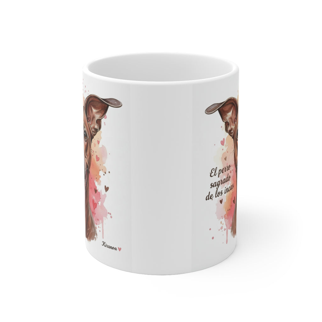 Taza cerámica Perro Sin Pelo del Perú 325 ml – vista lateral