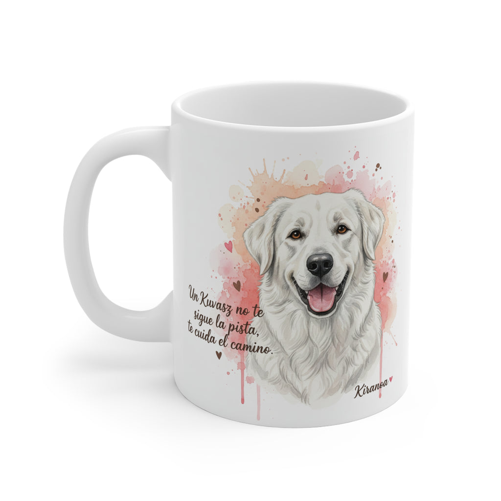 Taza cerámica Kuvasz con diseño impreso en ambas caras – vista trasera