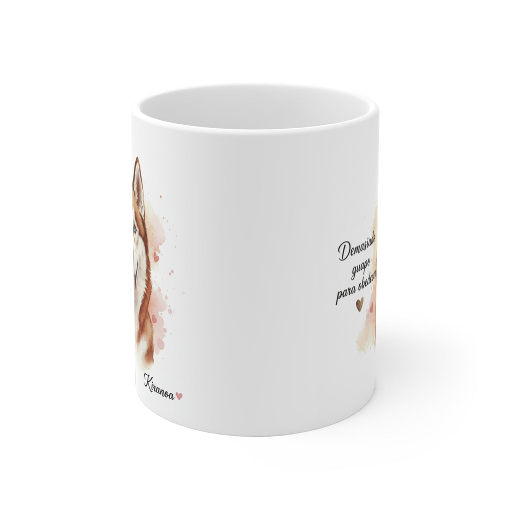 Taza cerámica Husky Siberiano Rojizo 325 ml – vista lateral