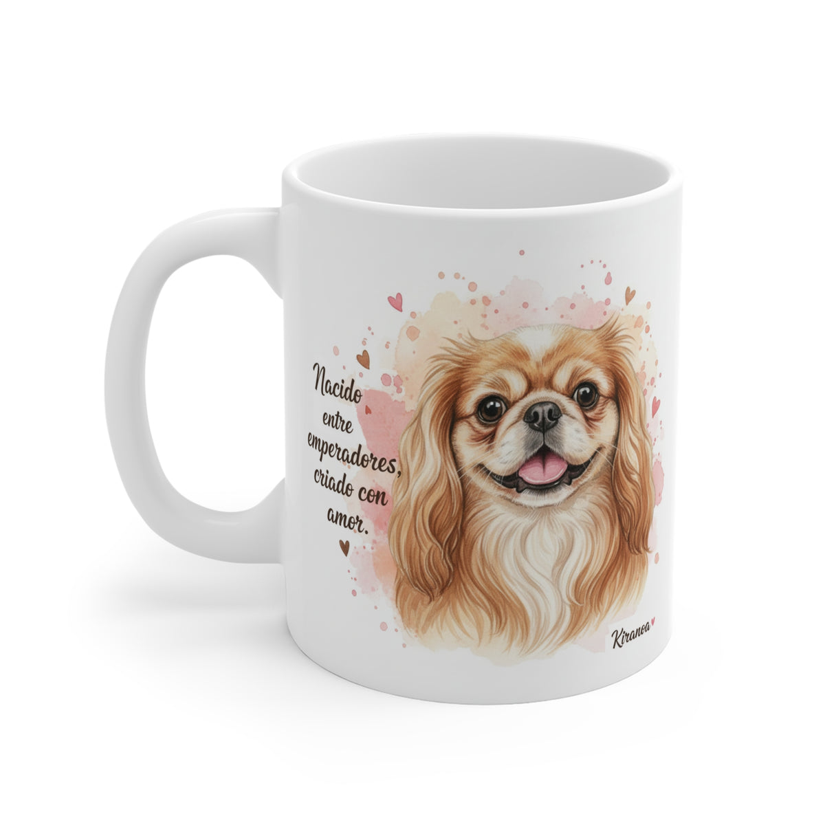 Taza cerámica Pekinés con diseño impreso en ambas caras – vista trasera
