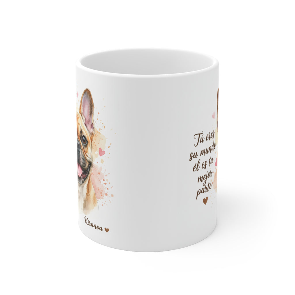 Taza cerámica Bulldog Francés 325 ml – vista lateral