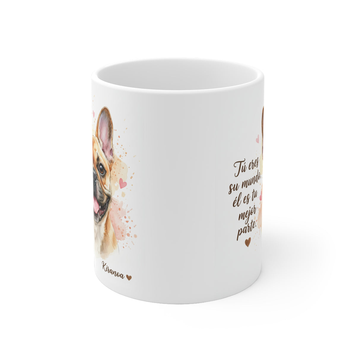 Taza cerámica Bulldog Francés 325 ml – vista lateral