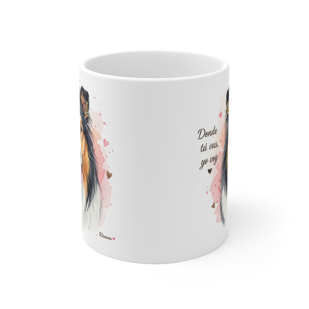 Taza cerámica Collie 325 ml – vista lateral