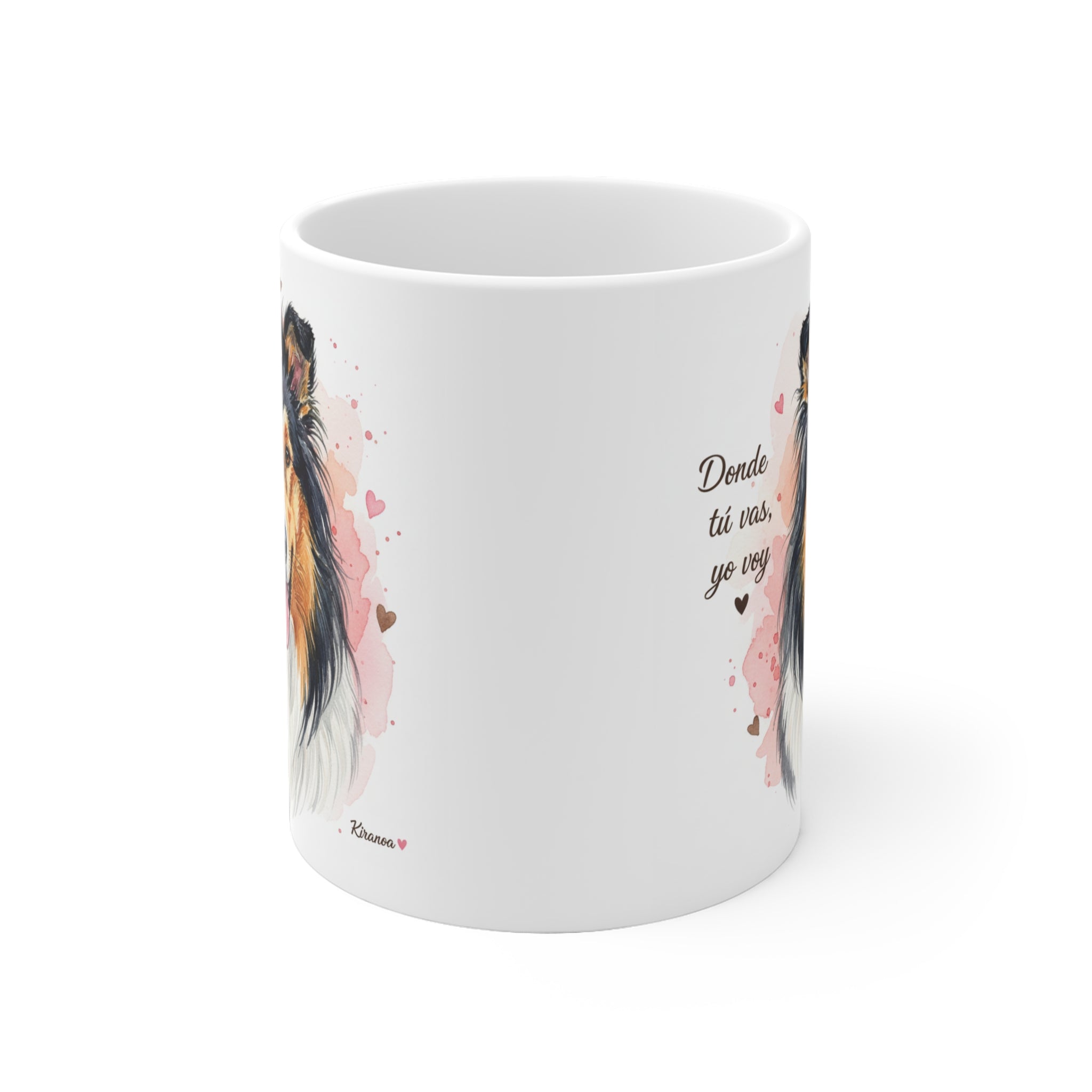 Taza cerámica Collie 325 ml – vista lateral