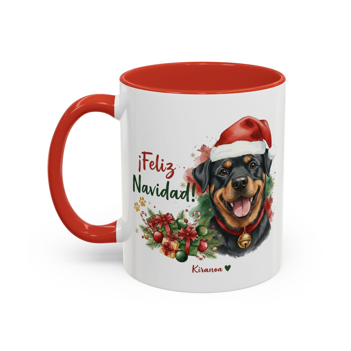 Taza Navideña Rottweiler | ¡Feliz Navidad!
