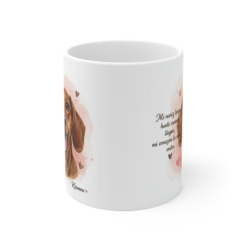 Taza cerámica Dachshund Teckel 325 ml – vista lateral