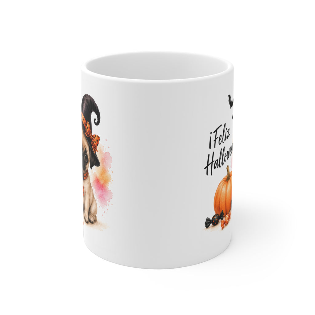 Taza cerámica Carlino 325 ml edición Halloween vista lateral Kiranoa