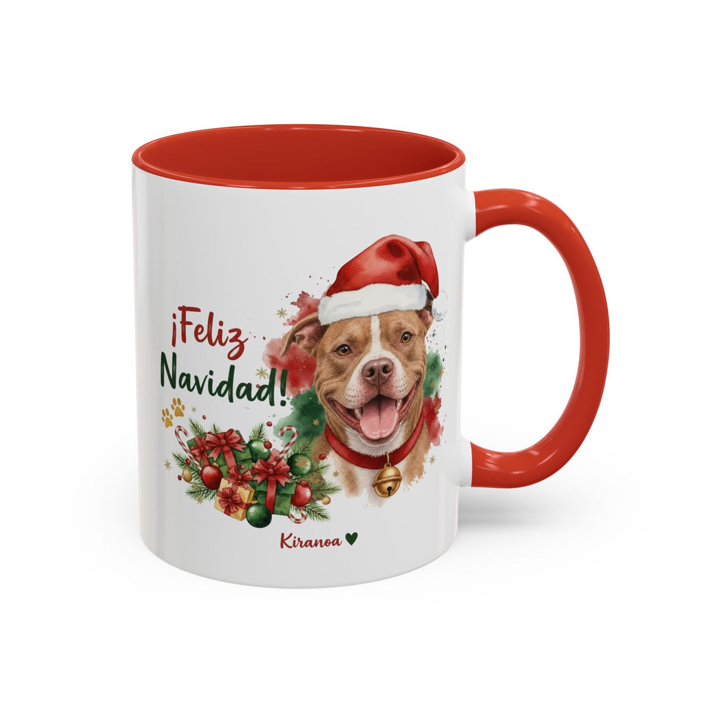 Taza Navideña Pit Bull Terrier Americano APBT | ¡Feliz Navidad!