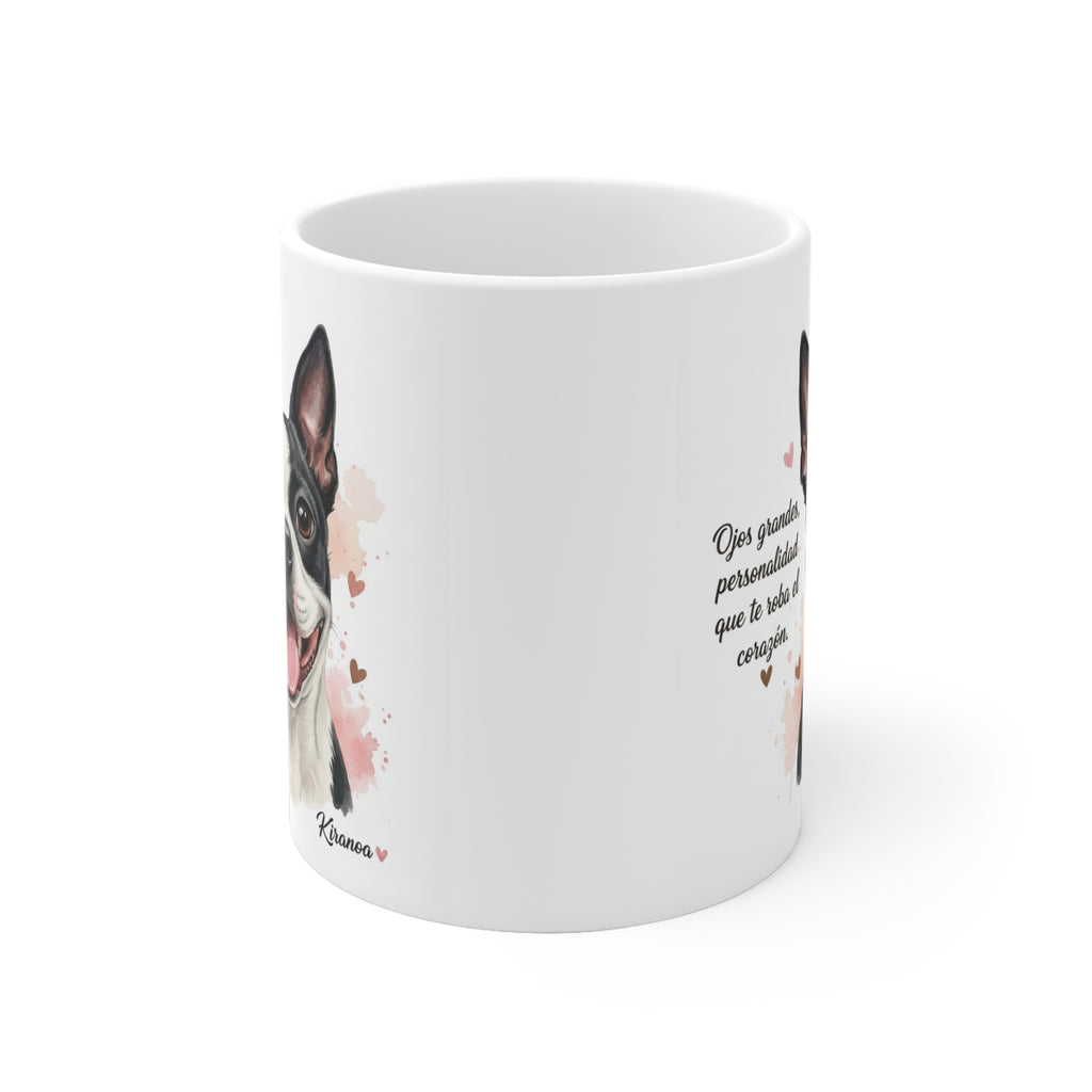 Taza cerámica Boston Terrier 325 ml – vista lateral