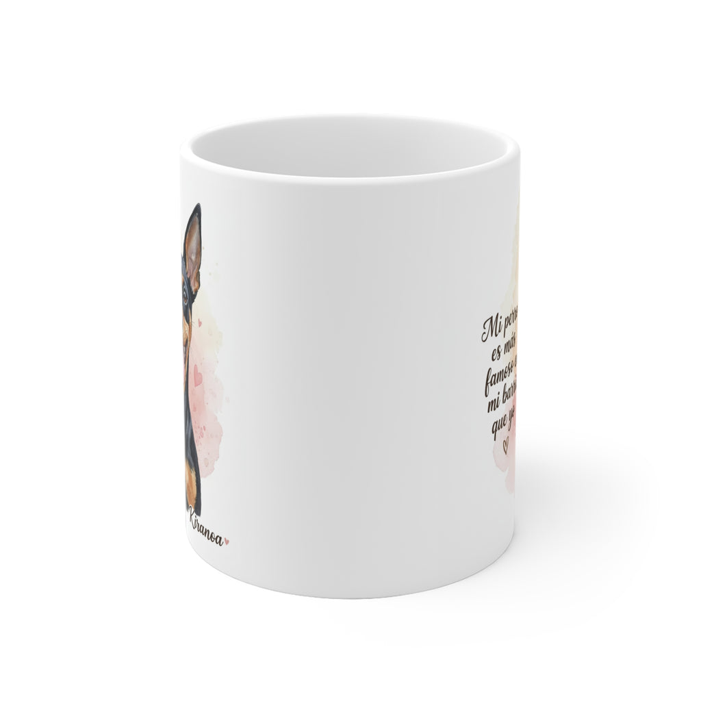 Taza cerámica Pinscher Miniatura 325 ml – vista lateral