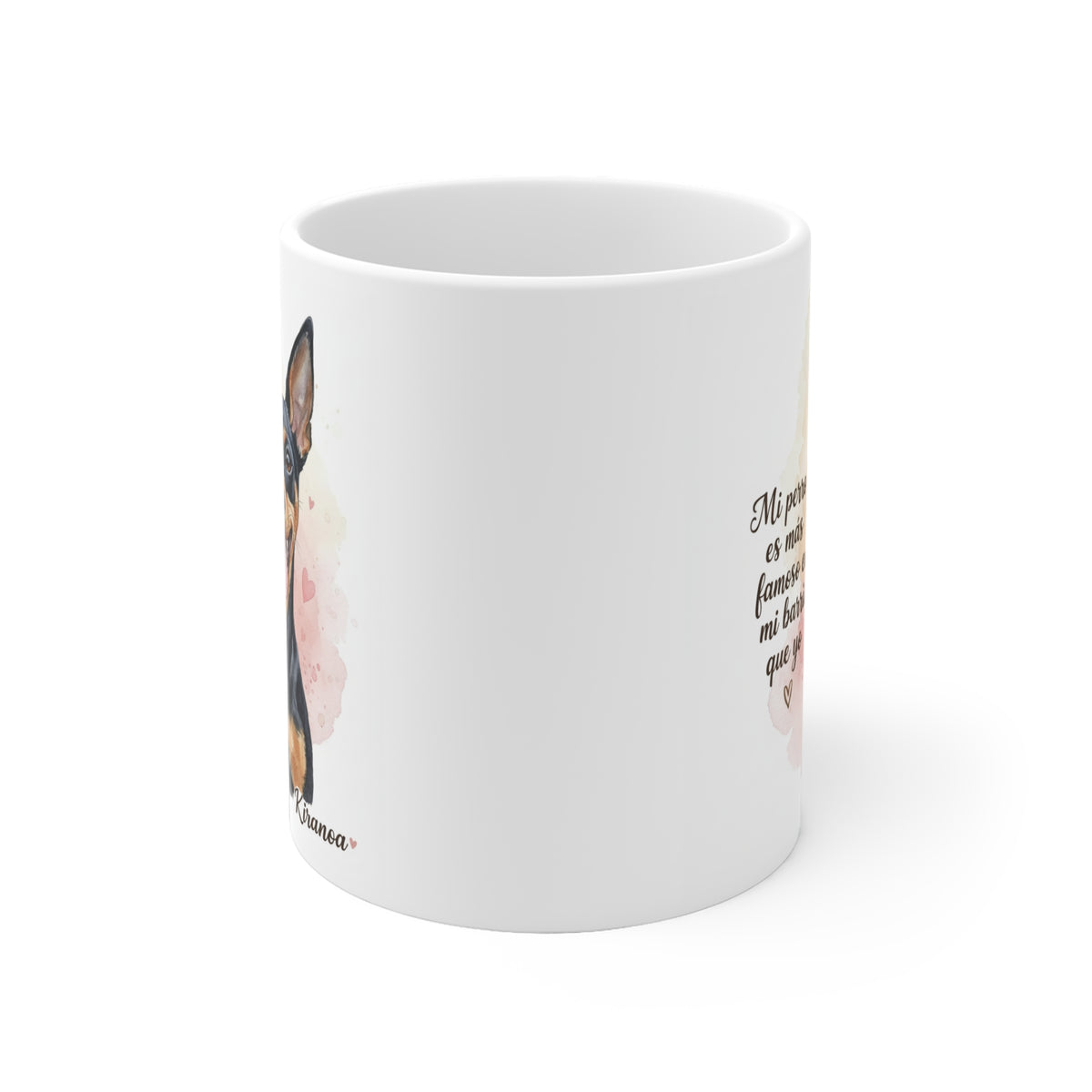 Taza cerámica Pinscher Miniatura 325 ml – vista lateral