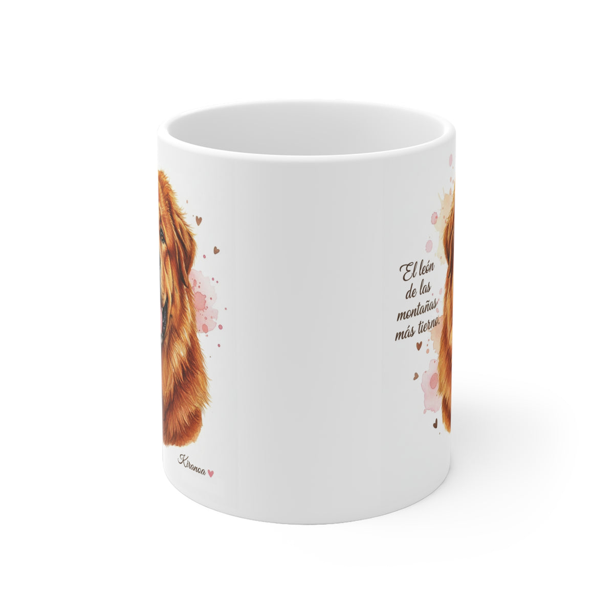 Taza cerámica Mastín del Tíbet 325 ml – vista lateral