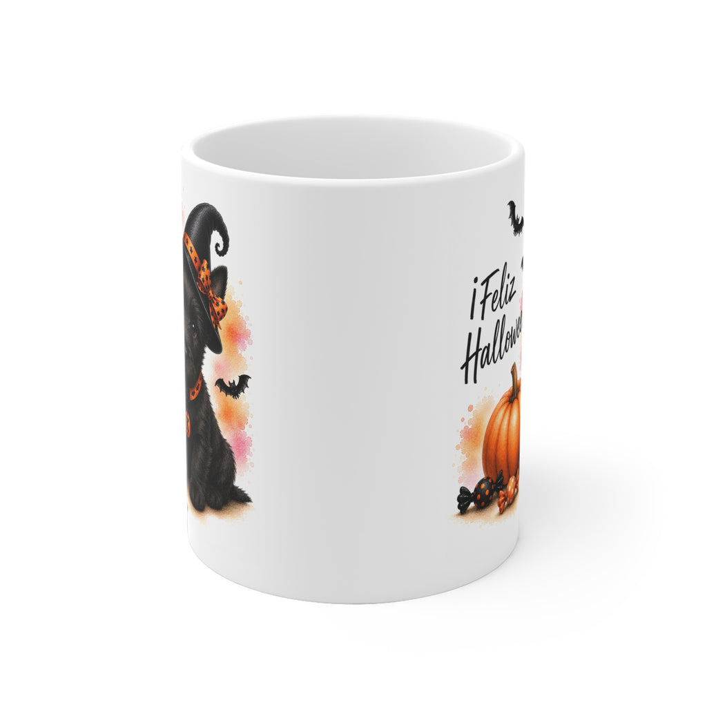 Taza cerámica Scottish Terrier 325 ml edición Halloween – vista lateral