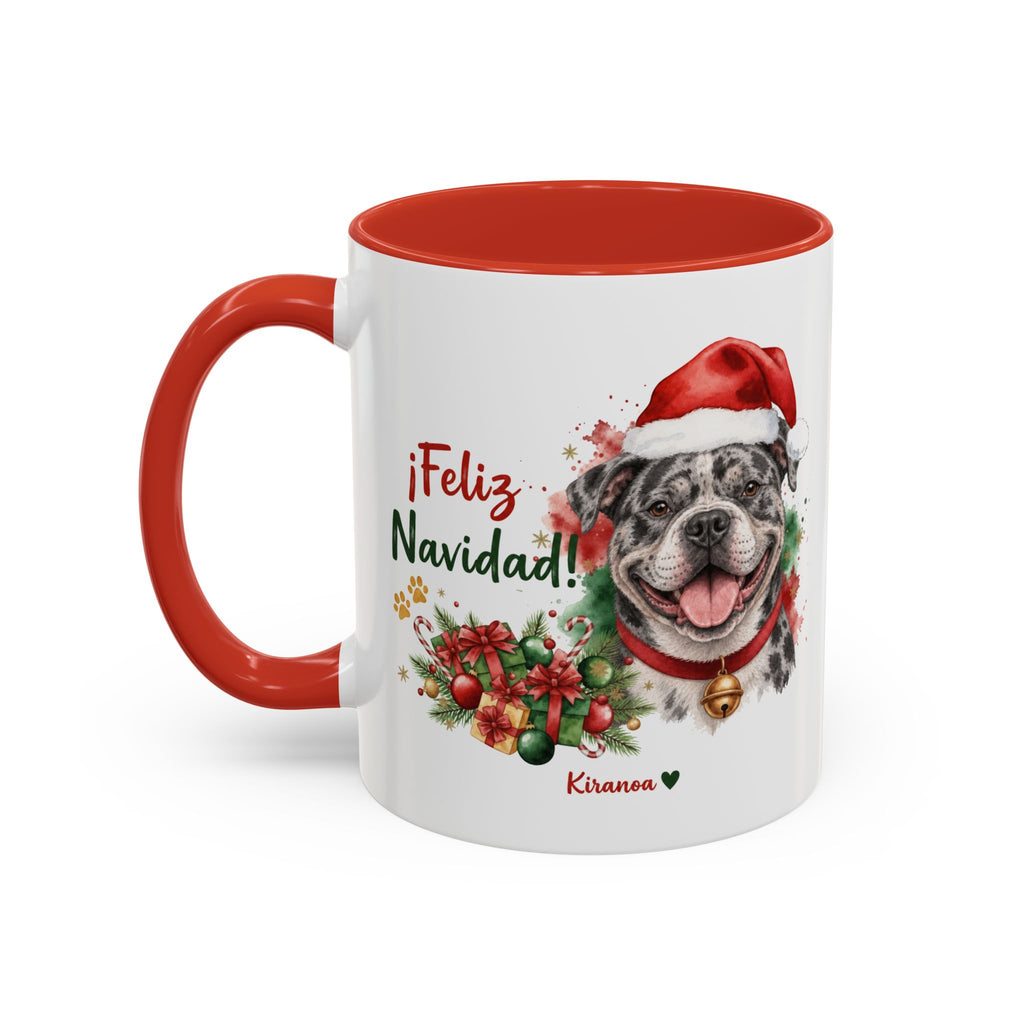 Taza Navideña American Bully Blue Merle | ¡Feliz Navidad!