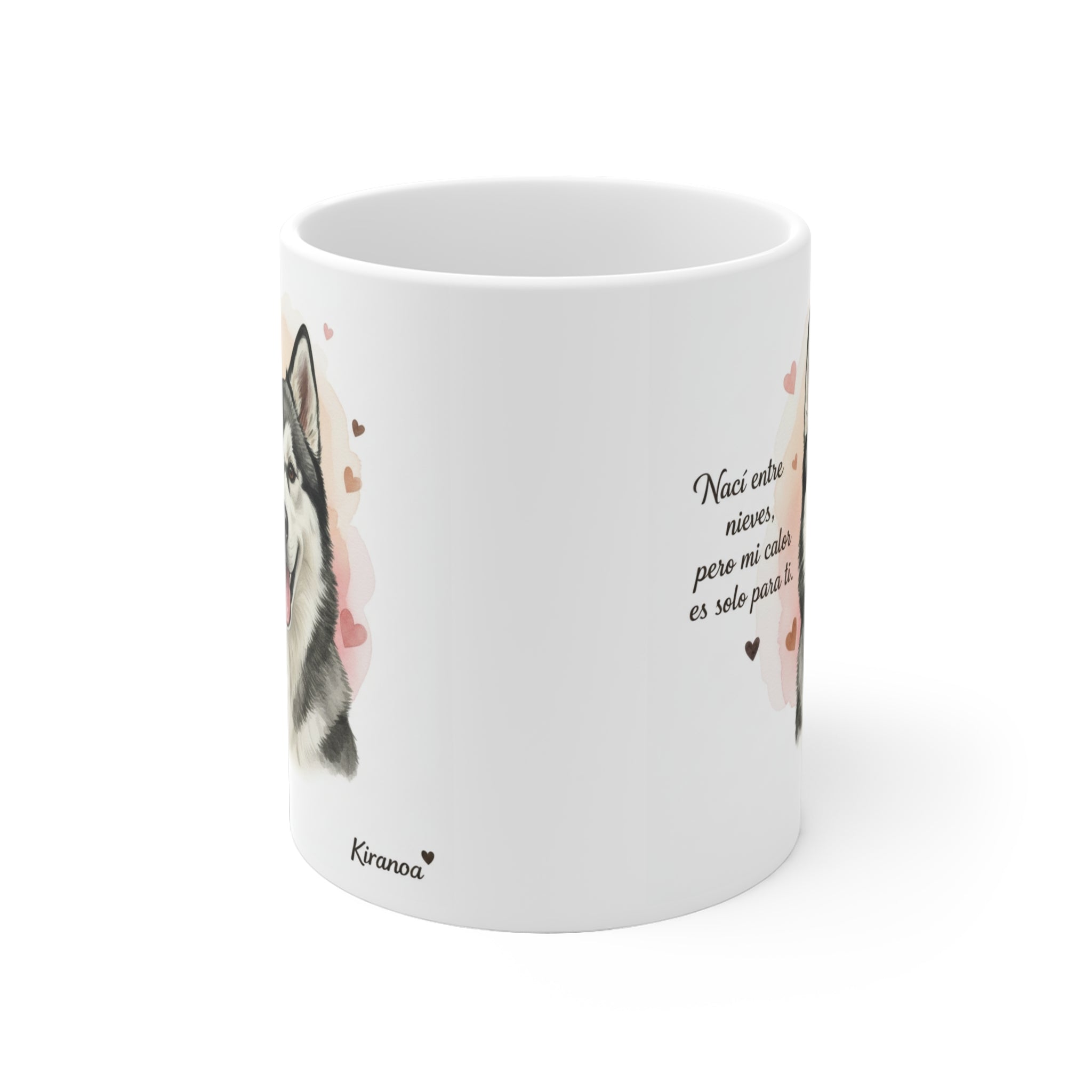Taza cerámica Alaska Malamute 325 ml – vista lateral