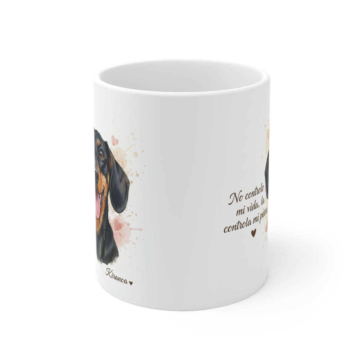 Taza cerámica Dachshund 325 ml – vista lateral
