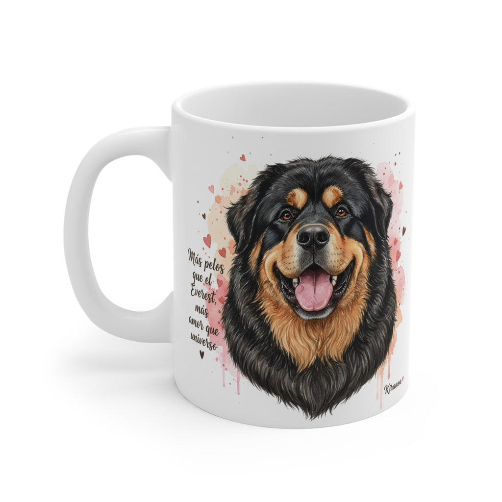 Taza cerámica Mastín Tibetano con diseño impreso en ambas caras – vista trasera