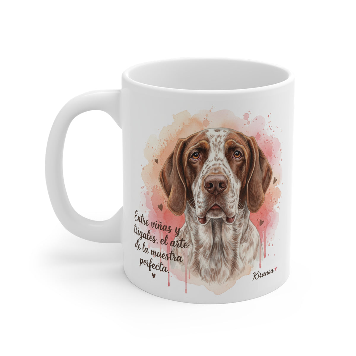 Taza cerámica Perdiguero de Burgos con diseño impreso en ambas caras – vista trasera