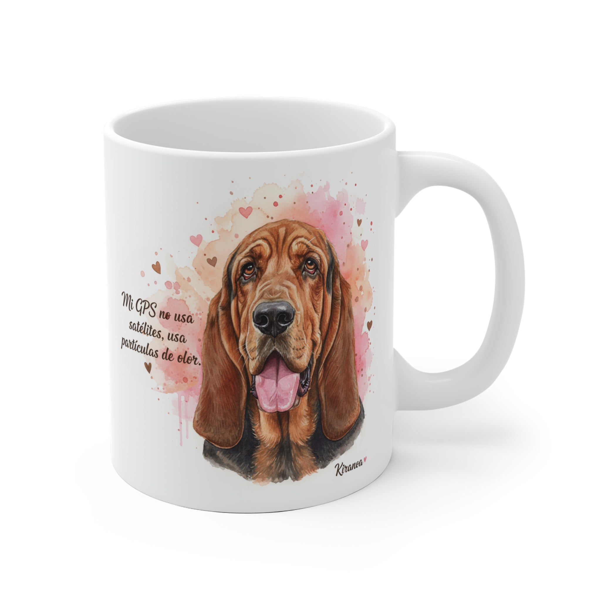 Taza Bloodhound | Mi GPS no usa satélites usa partículas de olor