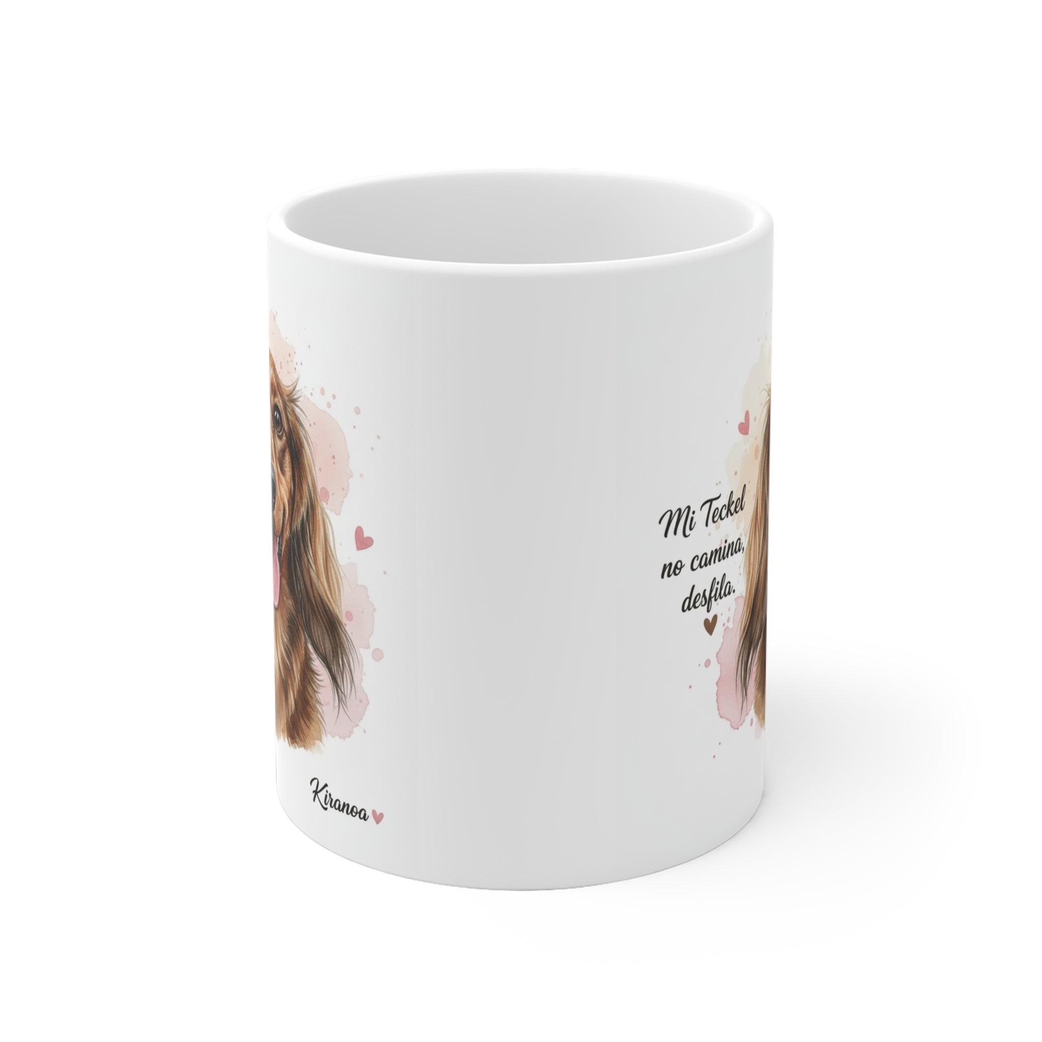 Taza cerámica Dachshund 325 ml – vista lateral