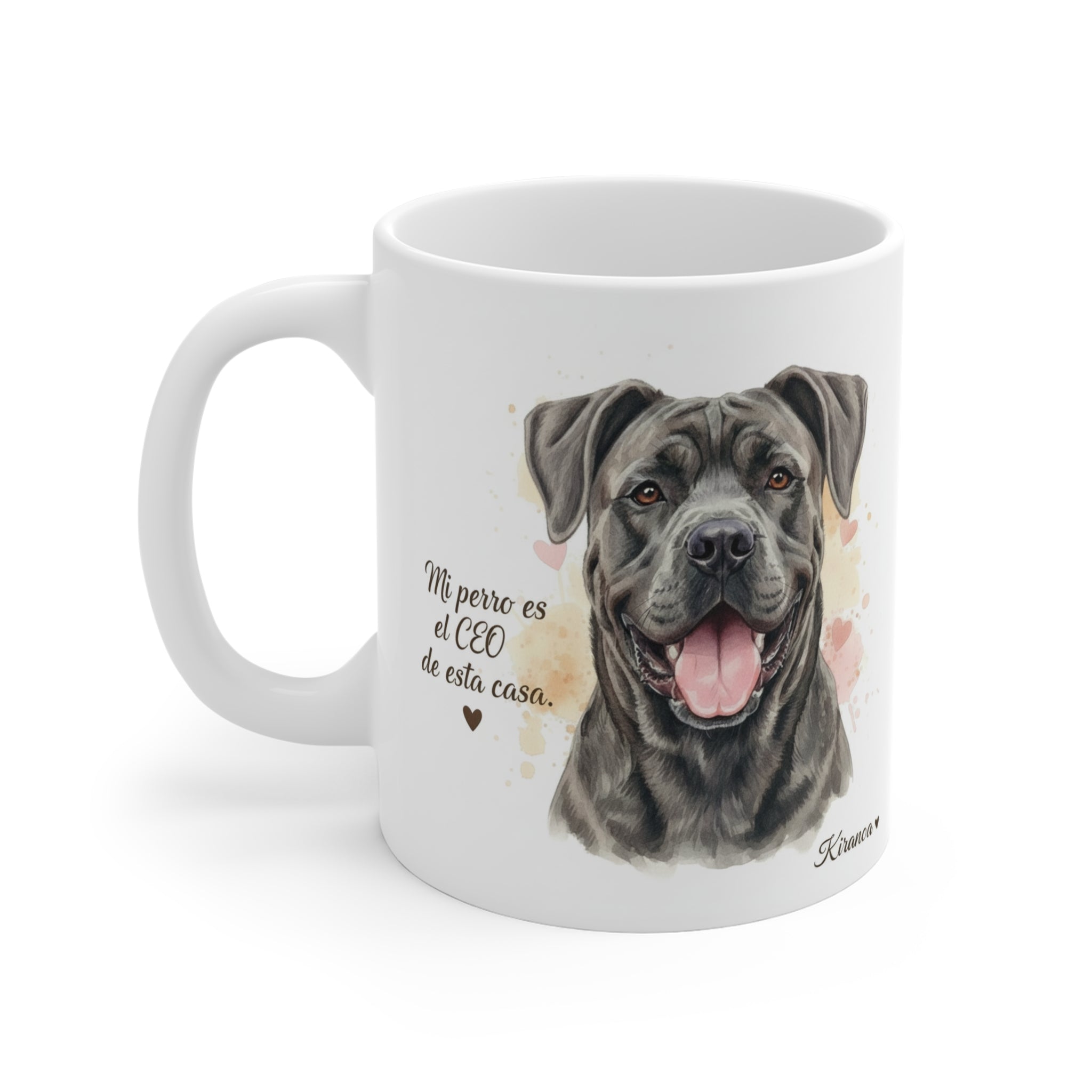 Taza Cane Corso cara trasera — diseño impreso en ambas caras — Kiranoa