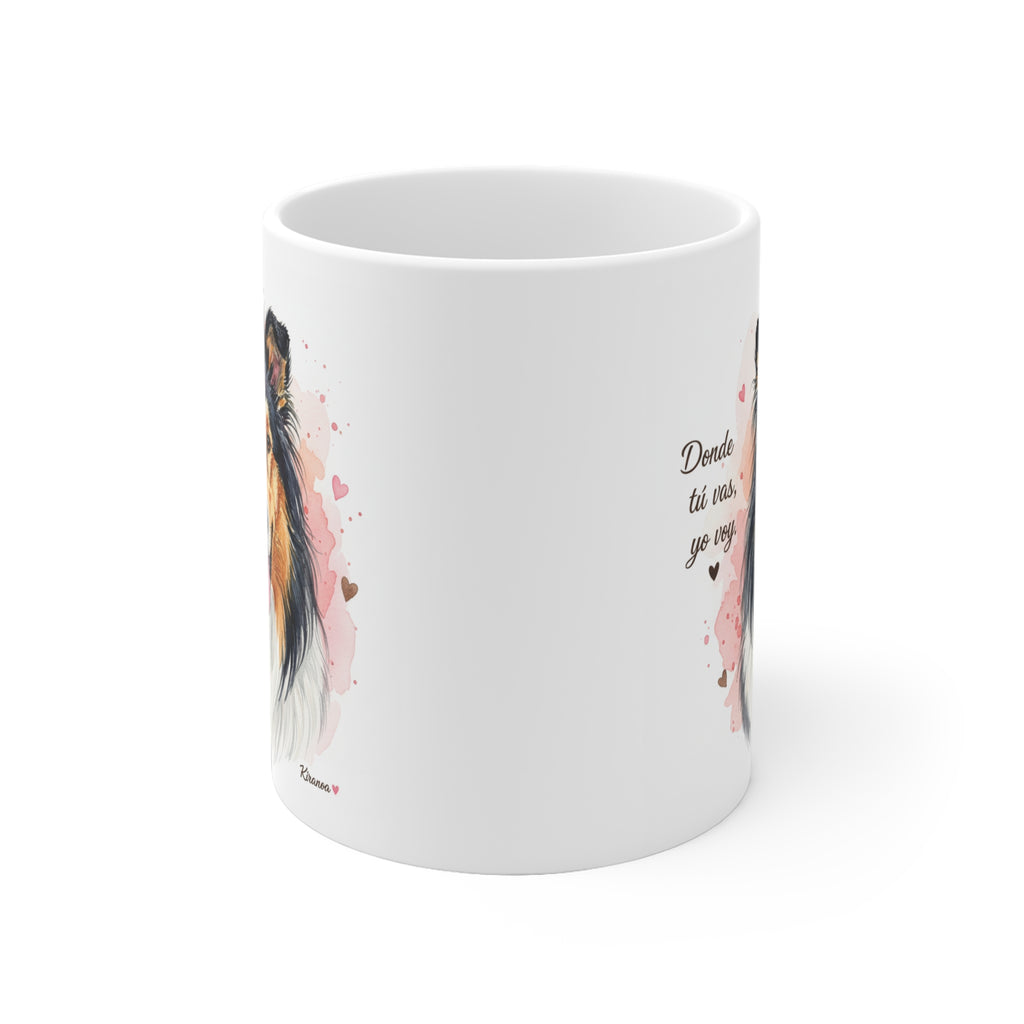 Taza cerámica Collie 325 ml – vista lateral