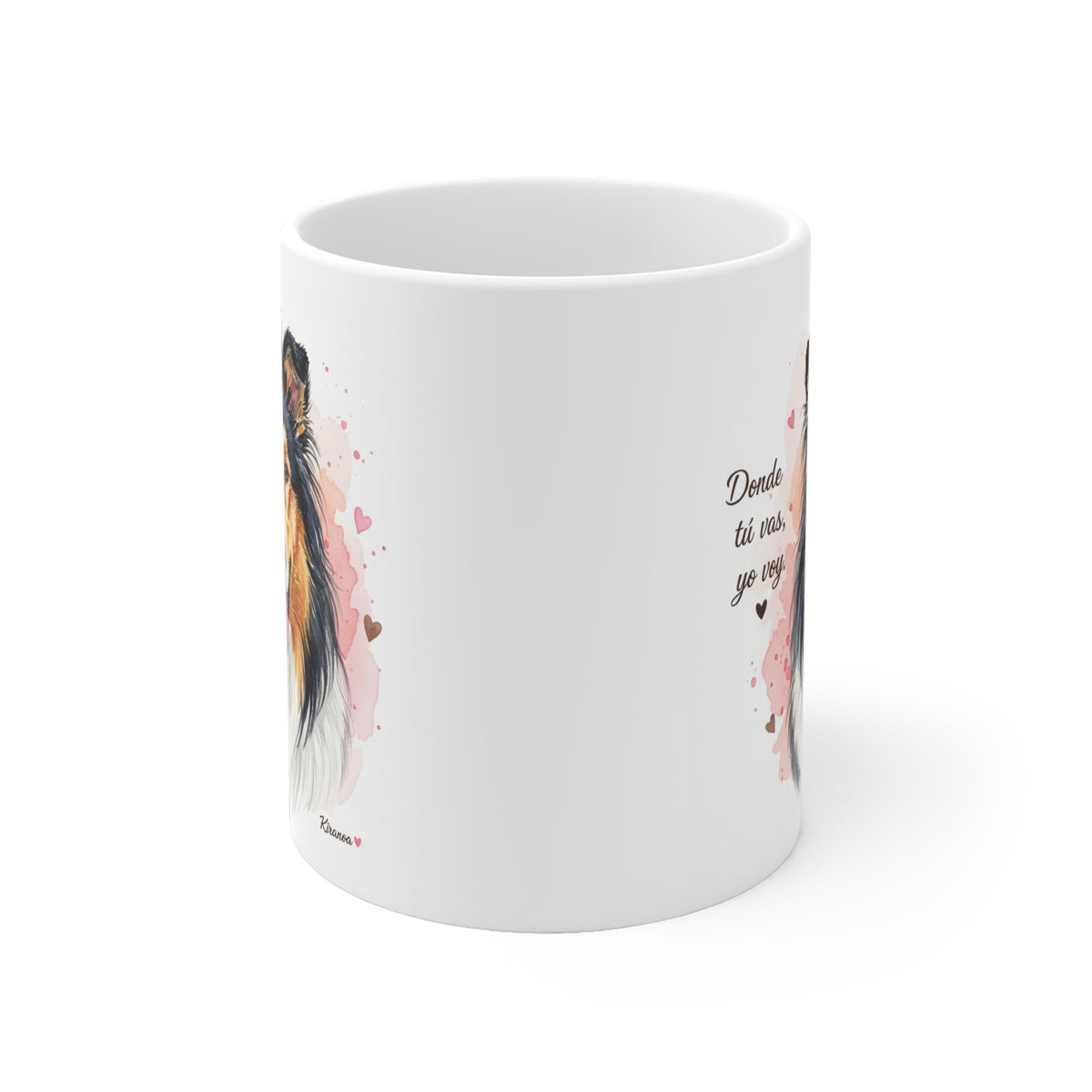 Taza cerámica Collie 325 ml – vista lateral