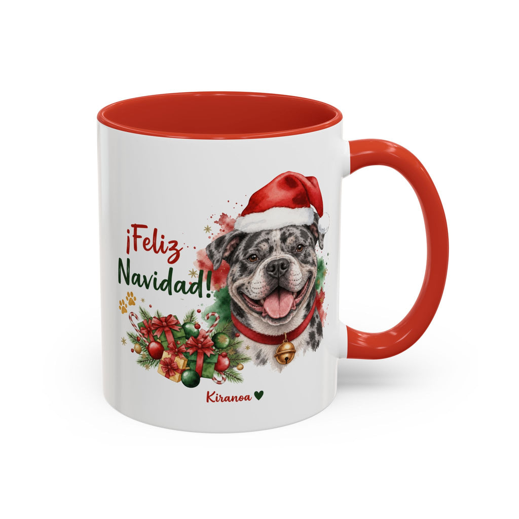 Taza Navideña American Bully Blue Merle | ¡Feliz Navidad!