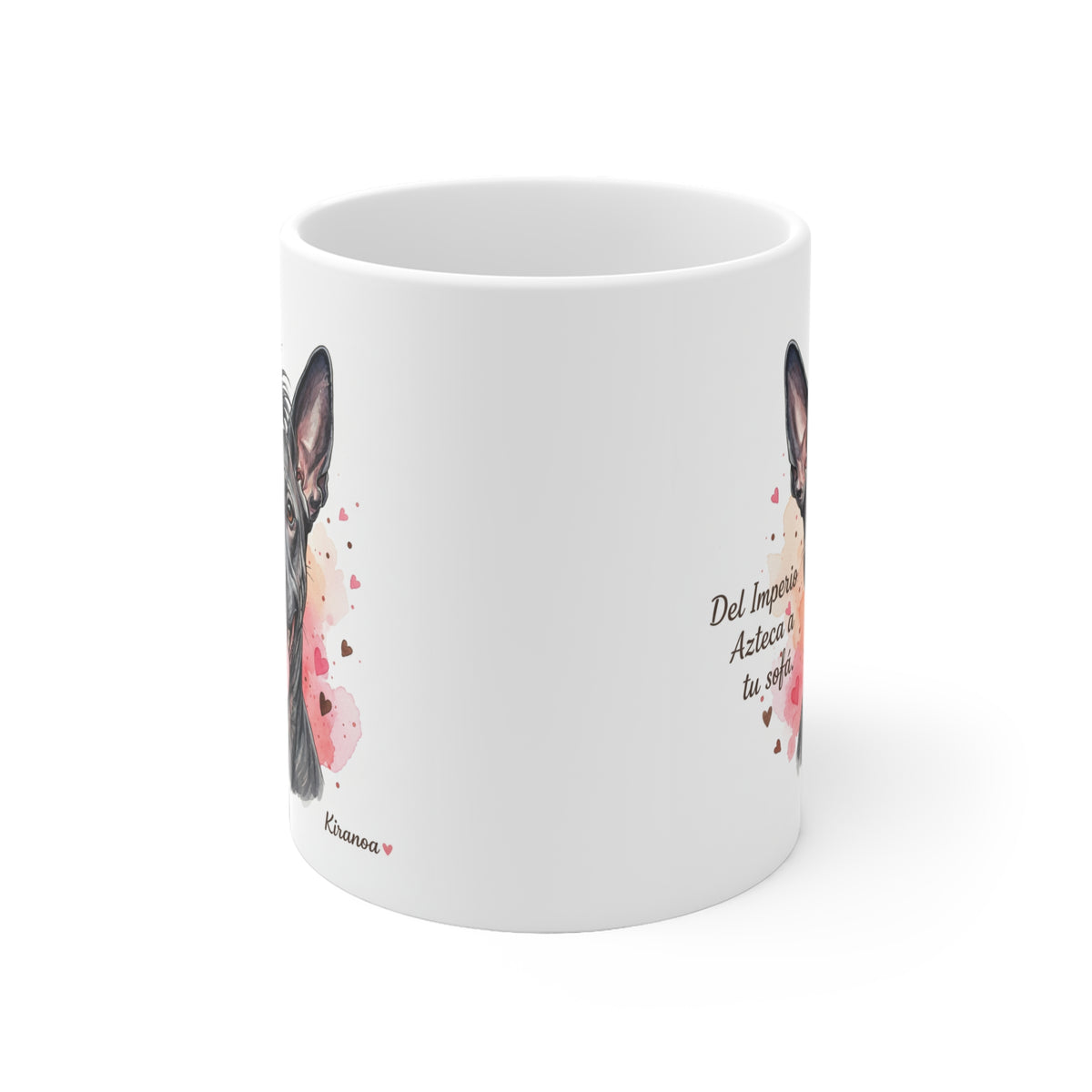 Taza cerámica Xoloitzcuintle 325 ml – vista lateral