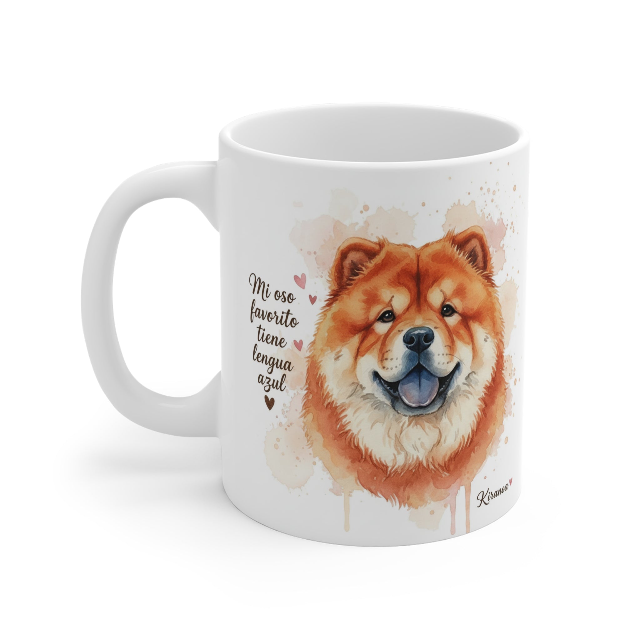 Taza Chow Chow cara trasera — diseño impreso en ambas caras — Kiranoa