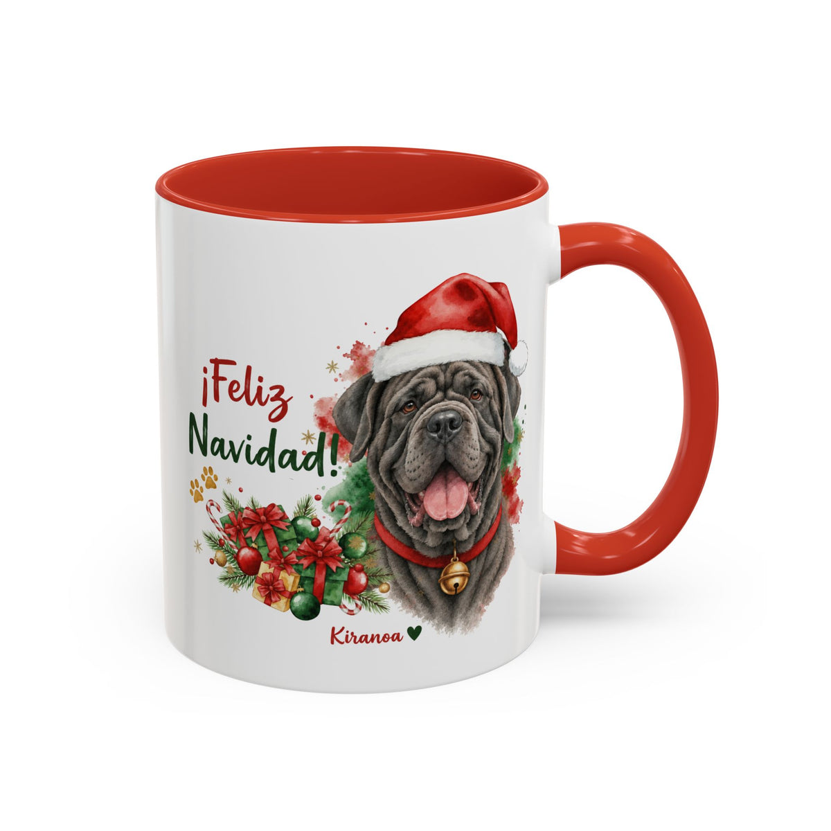 Taza Navideña Mastín Napolitano | ¡Feliz Navidad!