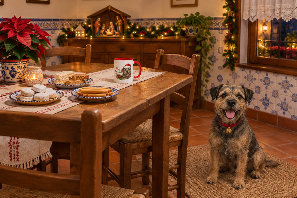 Taza Navideña Border Terrier | ¡Feliz Navidad!
